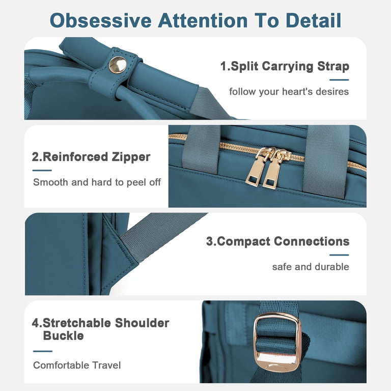 SYCNB Travel Backpack Carry On, Peacock Blue Laptop photo 3