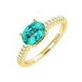 thumbnail image 2 of Gold Over Sterling Silver with Paraiba Tourmaline and White Topaz Solitaire Ring, 2 of 3