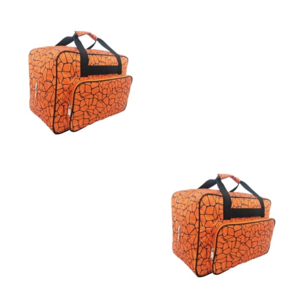 Wosthever Bolsa de costura portátil, almacenamiento, kits de costura unisex, máquina de coser, múltiples bolsillos con confianza, unisex, Naranja 2Conjunto