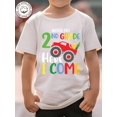 thumbnail image 1 of Boys' 2nd Grade Monster Truck Graphic T-Shirt – Lightweight, Comfortable Crew-Neck Short Sleeve Tee For Summer, Casual Back-To-School Style With &Quot;Watch Out I'm Here&Quot; Print, 1 of 3