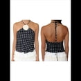 thumbnail image 3 of Camiseta Sin Mangas de Lunares Y2k para Mujer, Estilo Halter, Sin Mangas, con Cuello Halter, Camisola Sin Espalda y Decoración de Rosas. Negro M, 3 of 8