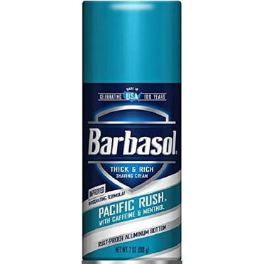 6 Pack Barbasol Shave Cream 7 Ounce (Pacific Rush)