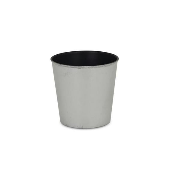 Cheungs PP-105SV 5.25 in. Round Tapered Recycled Plastic Planter, Silver