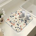 thumbnail image 4 of Yayeee Dish Drying Mat for Kitchen Counter 18" x 24" Microfiber Super Absorbent Coffee Decorative Pad, Beige Leaves Plaid, 4 of 9
