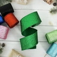 thumbnail image 3 of Topboutique Christmas Ribbon,Sparkle Metallic Glitter Wired Ribbon,Glitter Ribbons,Wired Edges Ribbon for Christmas Tree Wreath Gift Wrapping Bow Making Wedding Flower Home Decor,Green,10Yard*2.5 in, 3 of 8