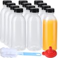 thumbnail image 1 of PP Plastic Juice Bottles with Lids Reusable Beverage Containers 15oz 12 Pack, 1 of 4