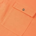 thumbnail image 2 of WREESH Men's Longsleeve Sports Shirt Half-Zip Stand-Up Collar Top with Pockets a Solid Color Top for Sporty Everyday Wear Orange, 2 of 8