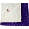 thumbnail image 1 of Manta Lil' Cub Hub Minky Amarilla con Lunares y Capullos de Rosa Morados, 1 of 5