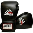 thumbnail image 4 of Amber Professional Hook and Loop Leather Training Boxing Gloves - Kickboxing Training Gloves - Heavy Bag Gloves, Punching Bag Gloves for Boxing, Kickboxing, Muay Thai, MMA for Men Women and Kids 16oz, 4 of 5