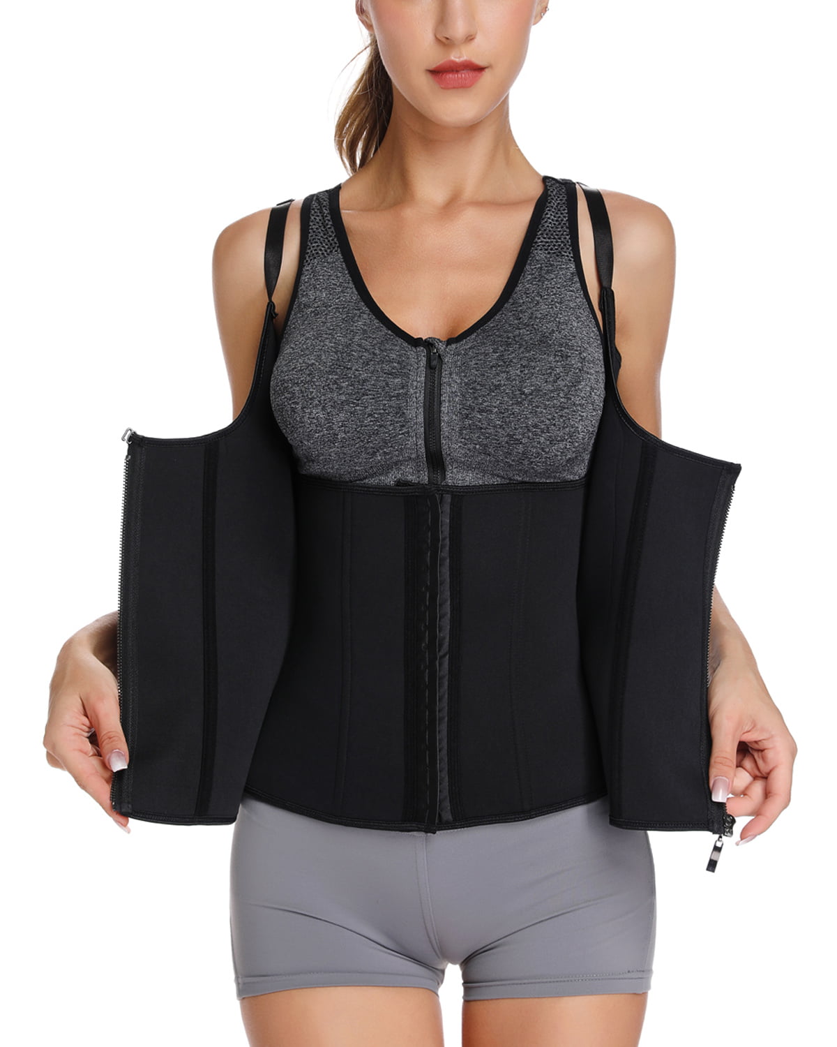 Details about   Women Hot Sweat Weight Loss Shirt Neoprene Body Shaper Sauna Jacket Suit Workout 