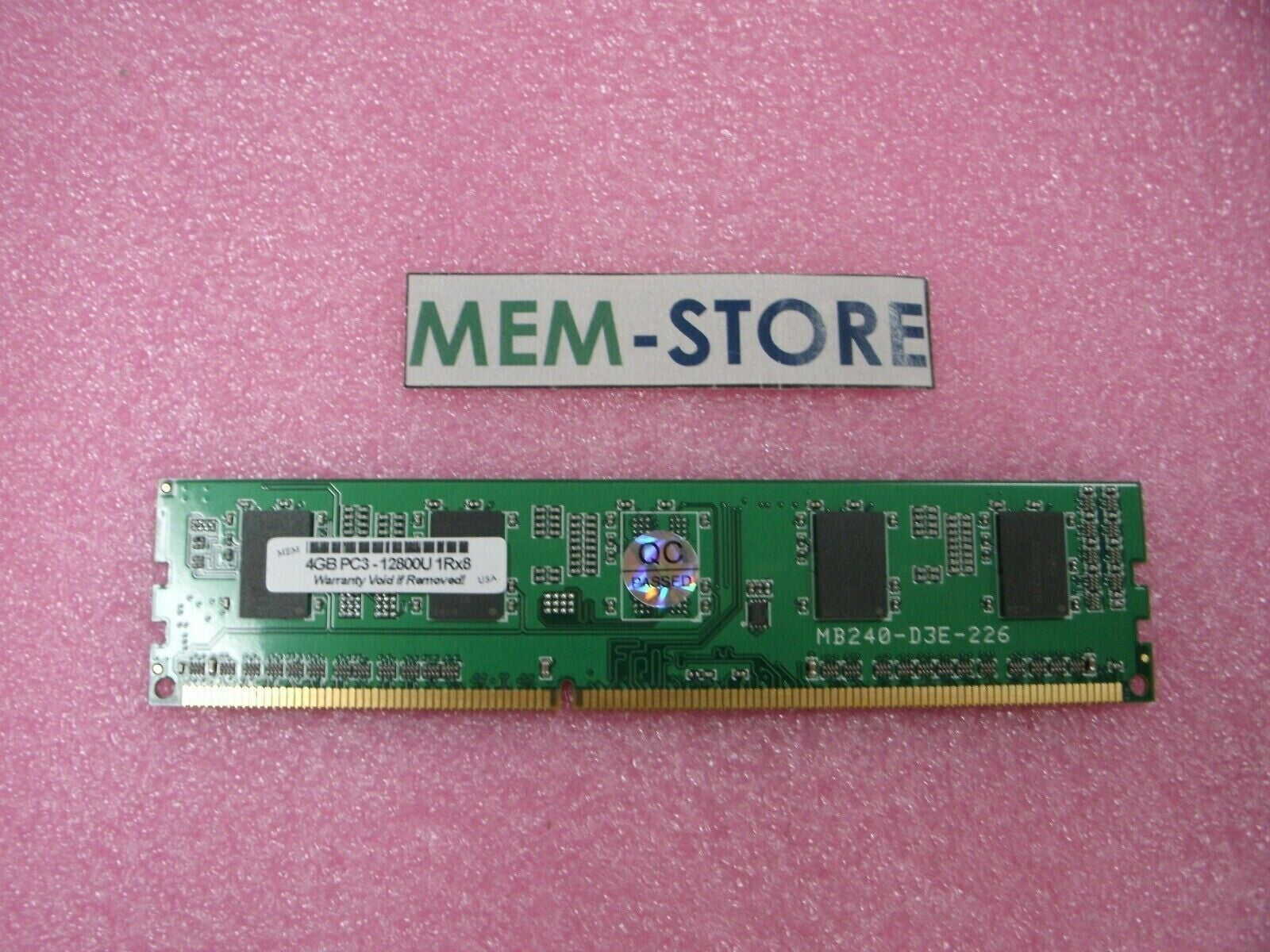 4GB DDR3 1600MHz non-ECC UDIMM Crucial CT51264BA160BJ Equivalent ...