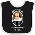 thumbnail image 3 of Inktastic To Thine Own Self Be True Shakespeare Boys or Girls Baby Bib, 3 of 4