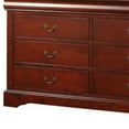 thumbnail image 4 of HomeRoots 60" Cherry Manufactured Wood Six Drawer Double Dresser, 4 of 8