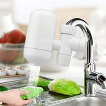 ESULOMP Faucet Mount Filter System,Complete Faucet Mount Water Filter System for Tap Water,Reduces 99% of Lmpurities,Crisp,Great-Tasting Filtered Water Purifier,White