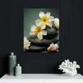 thumbnail image 4 of Creowell  Spa Decor Zen Canvas Wall Art for Home Decor Spa Stones and Plumeria Orchid Stones Spa Wall Decor for Home Decoration Stretched and Framed Ready to Hang 16x20 in/12x16 in, 4 of 4