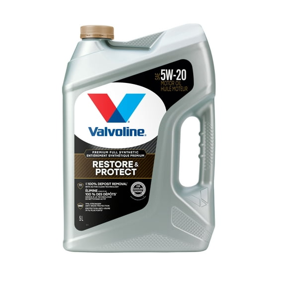 L’huile à moteur Valvoline Restauration et protection entièrement synthétique de première qualité 5W-20, 5 L