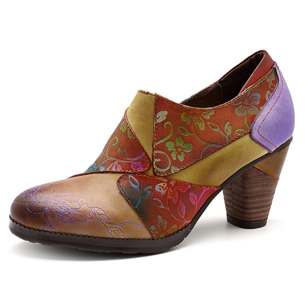 genuine leather pumps