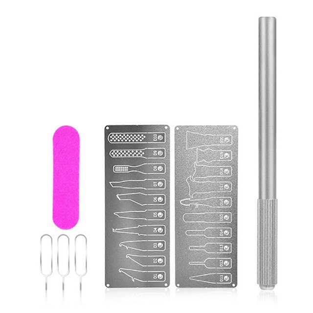 Heat Resistant Glues Scrapers Electronics Maintenance Kit with 20pcs Blade Card Pin For CPU Chip Circuit Board Restoration