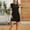 Black, variant on Generic Women's Summer Dresses Solid Color Round Neck Cap Short Sleeve Mini Dress Loose Trendy Vacation Beach Sundress