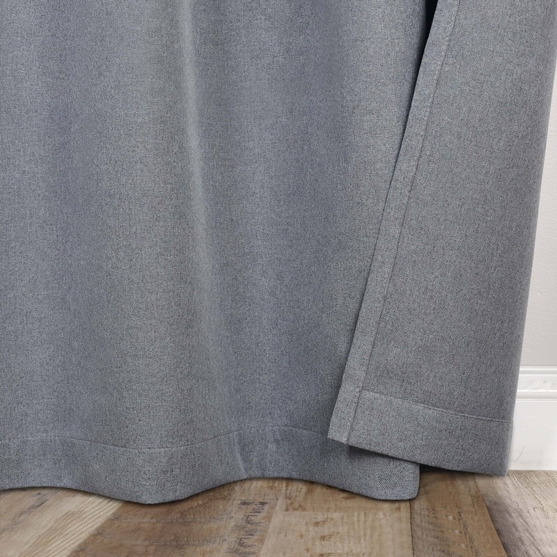Superior Neal 100% Blackout Curtains Set of 2, Grommet Curtain Pannel Pair, Grney, 52"W x 84"L