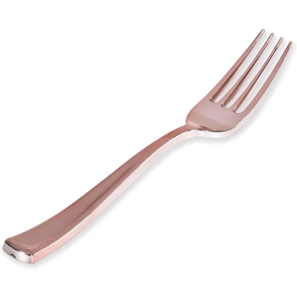 Stock Your Home 125 Disposable Heavy Duty Plastic Forks, Fancy Plastic Silverware Looks Like