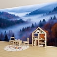 thumbnail image 6 of Wallpaper Misty Mountain Forest Landscape Autumn Foliage Layered Peel and Stick Wall Murals 100"H x 144"W Removable PVC Wall Paper Self-Adhesive Wall Paintings Art Decor for Bedroom Living Room, 6 of 7