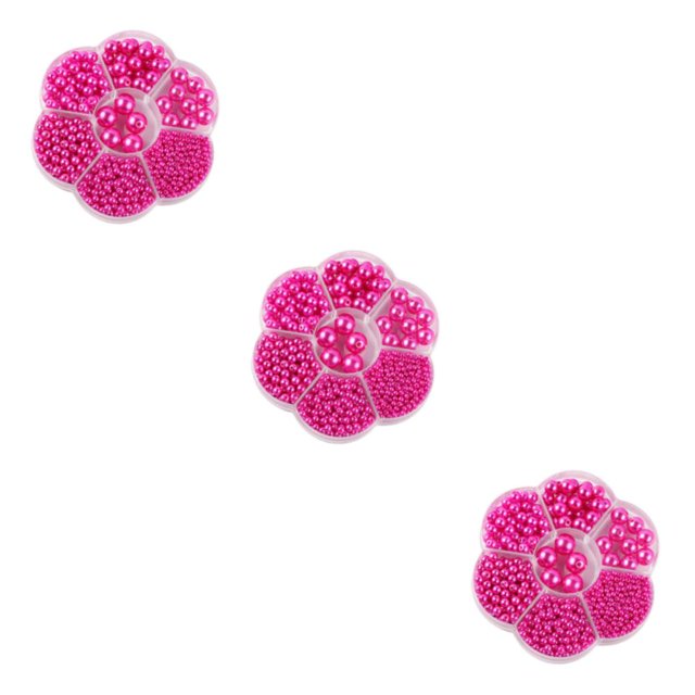 Baohd 1/2/3/5 1150pack/lot Bead Accessories Easy To Thread Wide Application Not Easy To Fade rose red 3PCS