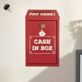 thumbnail image 6 of yotijay Metal Donation Box Safe Money Collection Box for Fundraising School Business Red, 6 of 9