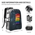 thumbnail image 4 of Kdxio Rainbow Sausages On Dark Slate Clear Backpack, Transparent Bookbag for School for Women Men, Capacity Clear Bag for College, Travel, 4 of 7