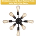 thumbnail image 7 of Mount Sputnik Ceiling Light with 8 Lights, Modern Antique Black Sputnik Industrial Ceiling Lamp, 7 of 7
