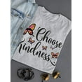 thumbnail image 3 of Choose Kindness Butterfly T-Shirt Women -Smartprints Designs, Female XX-Large, 3 of 4