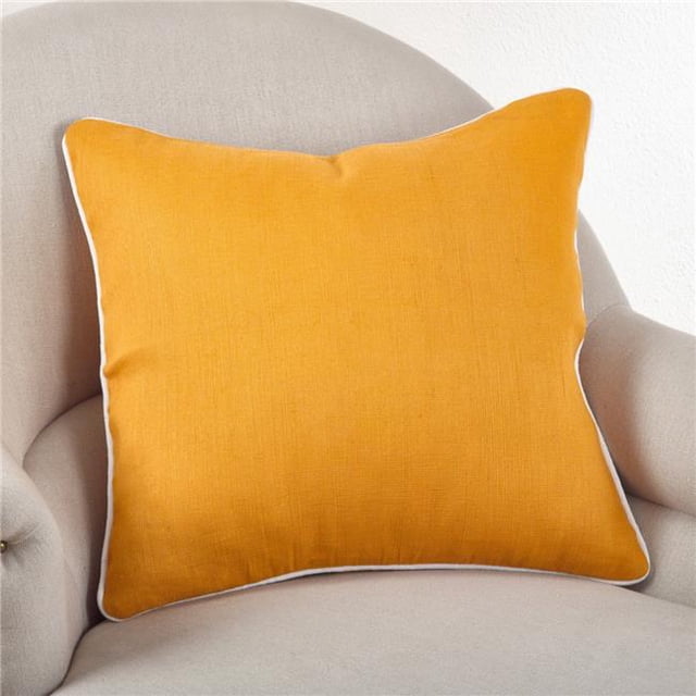 SARO 808.SF20S 20 Pouces Carré Design Classique en Bas Rempli Coussin - Safran