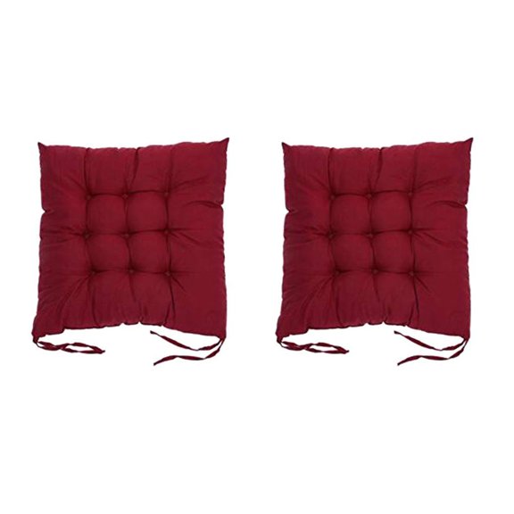 Cojín Advancent Cojín para Sofá de Sala de Estar Cojín para Sentarse Vino Rojo 2Conjunto 40 x 40 cm