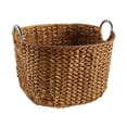 thumbnail image 2 of Cesta de lavandería tejida, contenedor organizador de almacenamiento, cesta de lavandería portátil cómoda y elegante para ropa sucia, para dormitorio, 2 of 8