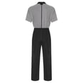thumbnail image 4 of iiniim Adult Dementia Clothing Alzheimers Adaptive Anti-Strip Jumpsuit with Zipper at Back and Leg for Elderly Men Grey L, 4 of 7