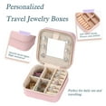 thumbnail image 2 of TINGN Unicorn Travel Jewelry Case Holder Organizer, Small Pink Mini Cute Initial Jewelry Box Women, Personalized Gift for Womenage Women, 2 of 7