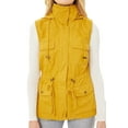 thumbnail image 2 of PacificPlex Womens Sleeveless Cotton Cargo Utility Vest, Small, Mustard, 2 of 10