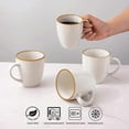 thumbnail image 4 of Set of 4 lightweight ceramic coffee mugs, perfect for lattes, 12 oz each, 4 of 5