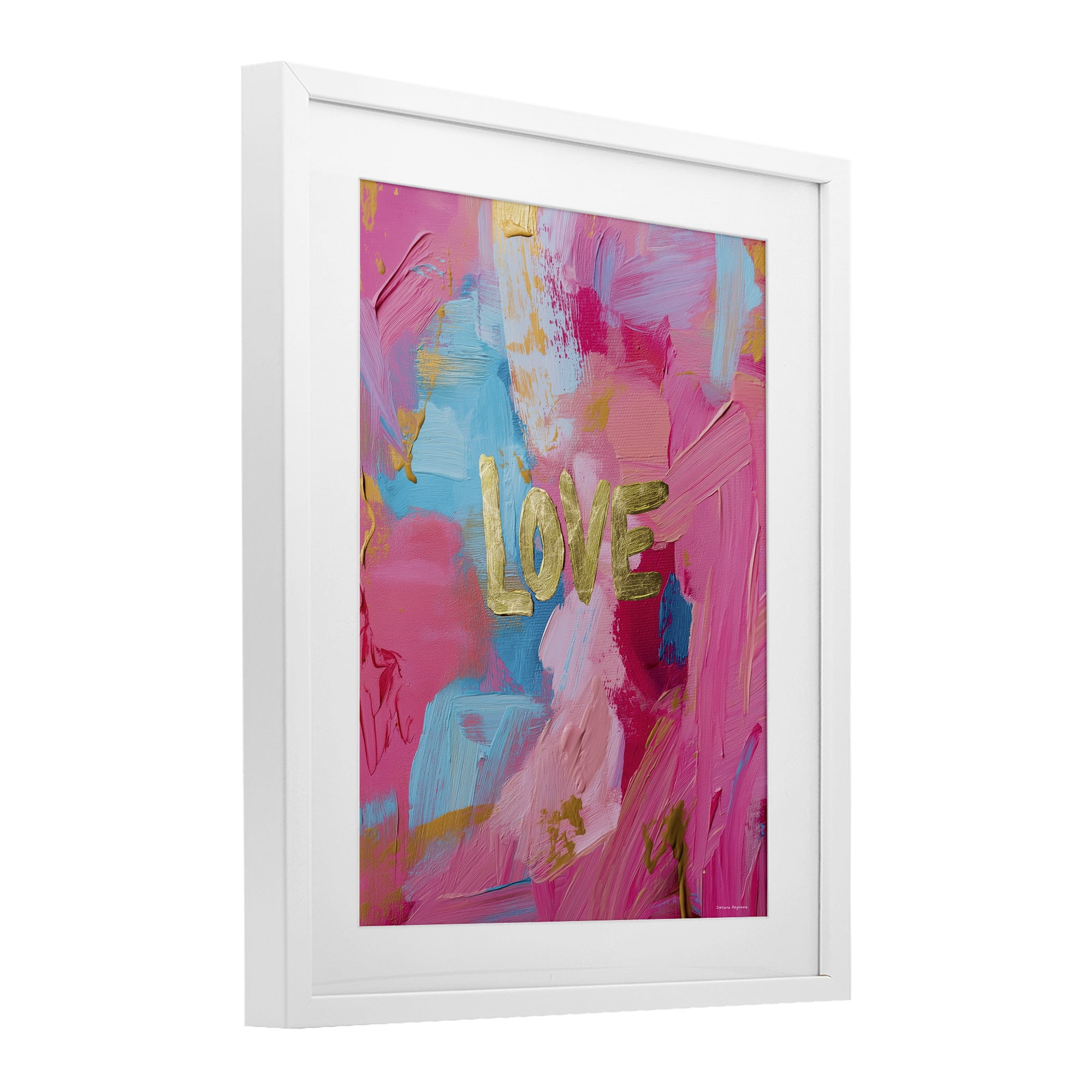 Stupell Industries Glam Love In Motion White Framed Print Under Glass, design by Svetlana Aleynikova