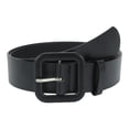 thumbnail image 2 of Women Belt Solid Color Thick Anti-break Adjustable Smooth Waist Decoration Wide Band Faux Leather Waist Belt Clothes Accessory, 2 of 8