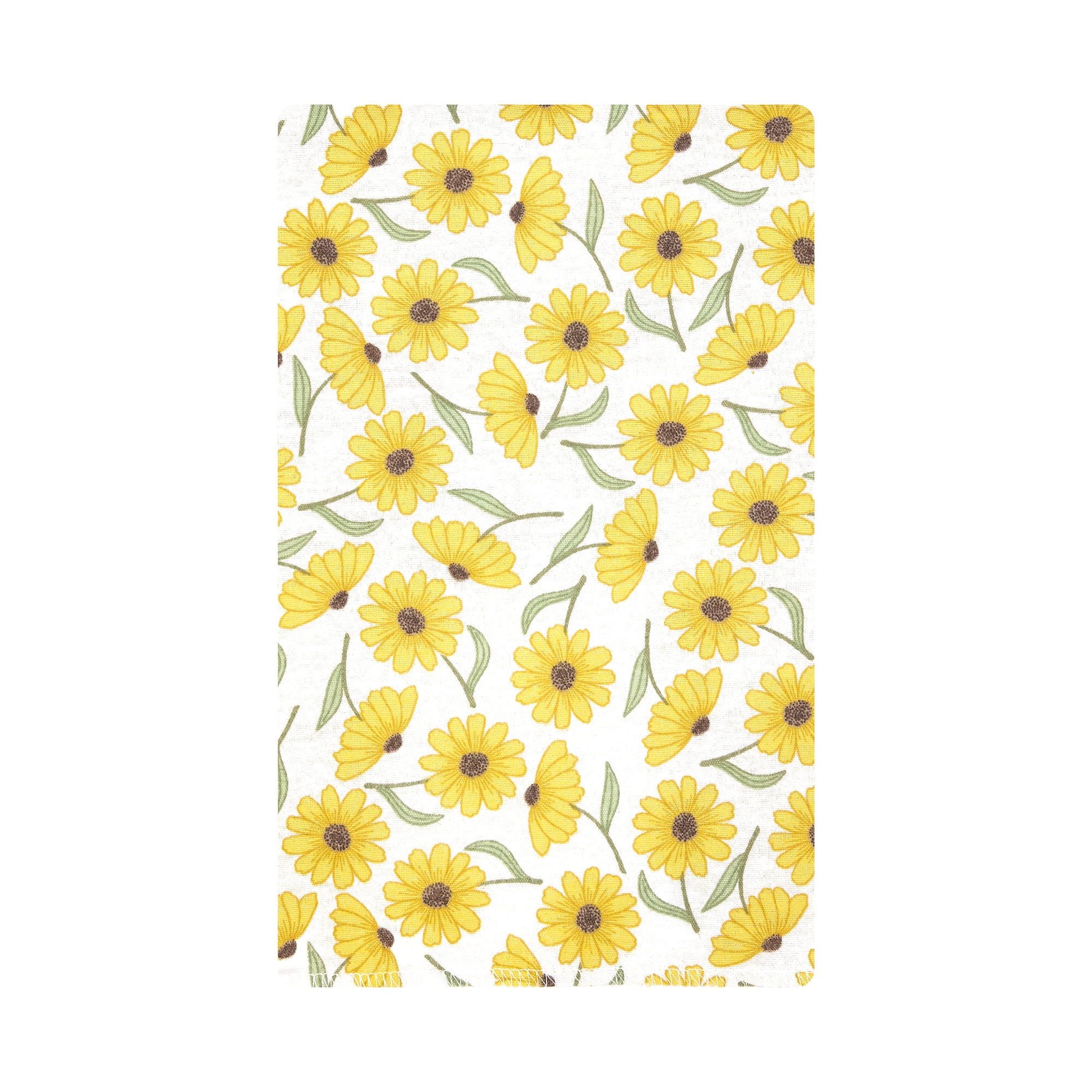 Hudson Baby Unisex Baby Cotton Poly Flannel Burp Cloths, Yellow Daisy, One Size