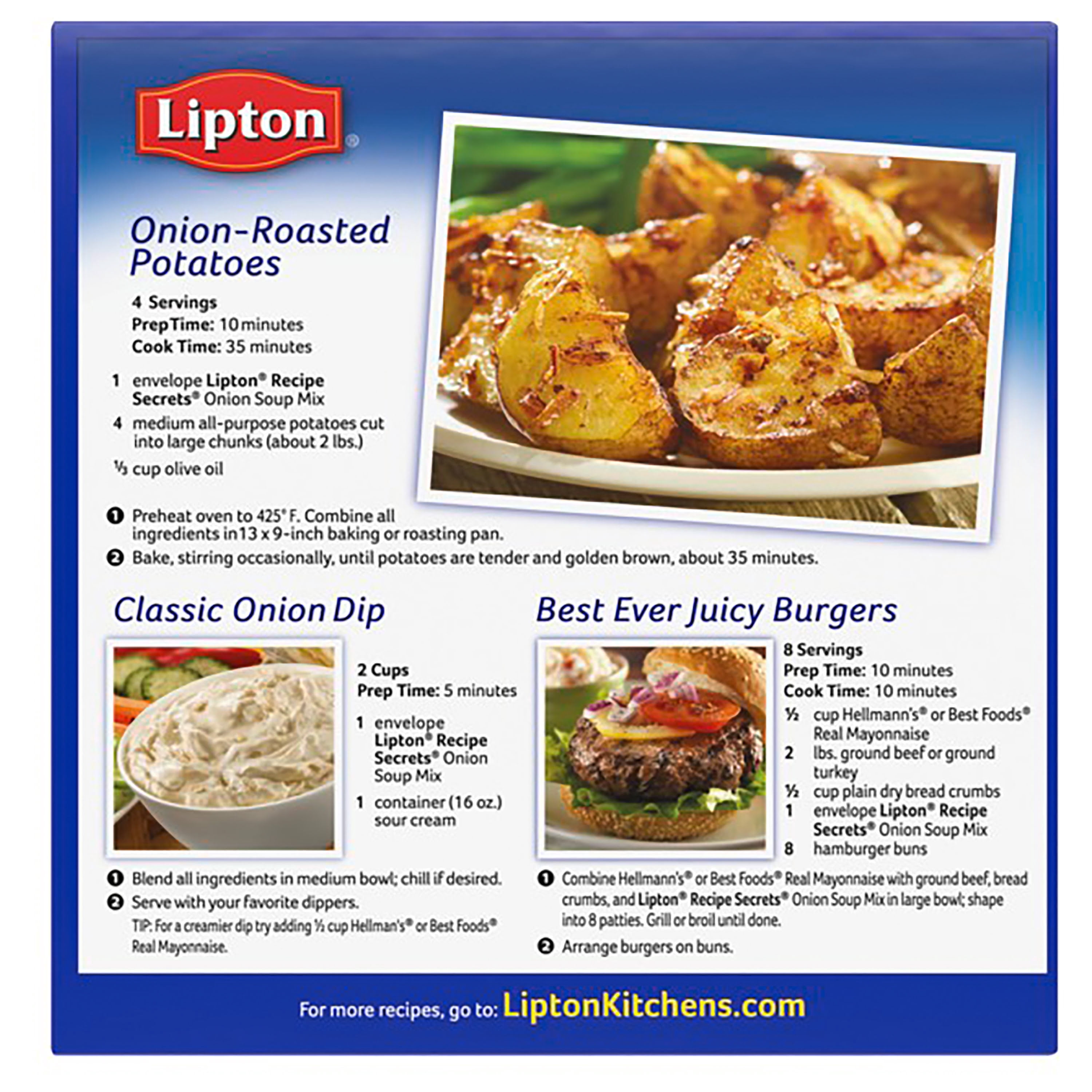 Lipton Recipe Secrets Onion Soup and Dip Mix 4.9 oz, 2 Count