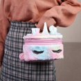 thumbnail image 4 of Women Girls Kids Fluffy Faux Fur Unicorn Makeup Bag Small Cosmetic Organizer Plush Travel Storage Bags Toiletry Kit Case, 4 of 4