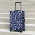 thumbnail image 6 of Pofeuu Blue Skull Flower Print Luggage Suitcase Cover Protector Luggage Washable Covers Aesthetic for 18/24/28/32 inch Luggage（No luggage included）-Large, 6 of 7