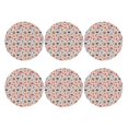 thumbnail image 2 of Gaeub Paris Print 6 Pcs Leather Coasters for Drinks ,Drink Coasters Sets,Drink Table Cup Coasters for Living Room Kitchen Coffee Decor,Round Shape, 2 of 7