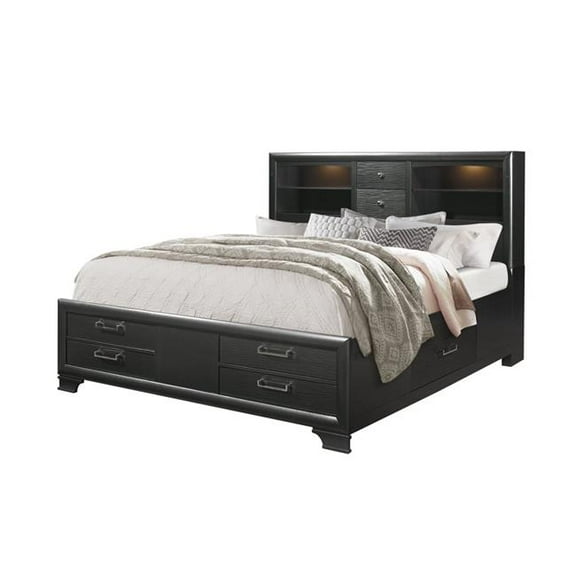 Global Furniture King Bed - Gray