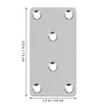 thumbnail image 3 of 6-Pack Stainless Steel Flat Bracket Plates for Furniture Wood, Straight Flat Brace Support Hardware for Strong Connections, 3 of 6