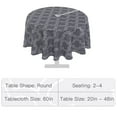 thumbnail image 6 of EWAYBY Round Tablecloth with Umbrella Hole and Zipper for Patio Garden (60" Round, Gray), 6 of 6