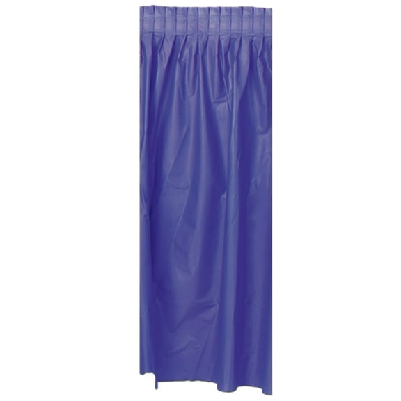 Beistle Pack of 6 Purple Pleated Disposable Plastic Picnic Party Table Skirts 14'