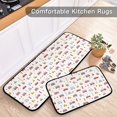 thumbnail image 5 of 2-Piece Kitchen Mat Set Non Slip Washable Floor Mats Decorative Rugs for Kitchen Sink Laundry Red Fiery Awesome Patterns, 5 of 7